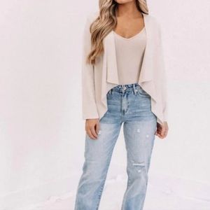 Zara Basic Faux Suede Blazer sz XS